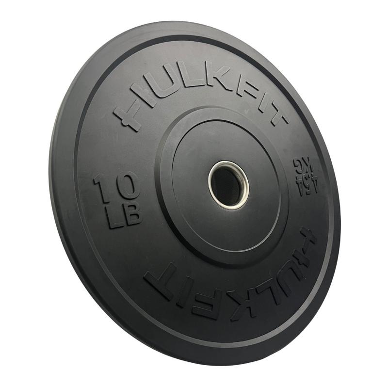 Load image into Gallery viewer, Hulkfit 2” Olympic Shock Absorbing Bumper Weight Plates - Black
