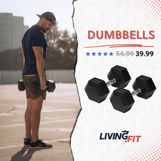 Rubber Hex Dumbbells