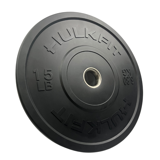 Hulkfit 2” Olympic Shock Absorbing Bumper Weight Plates - Black