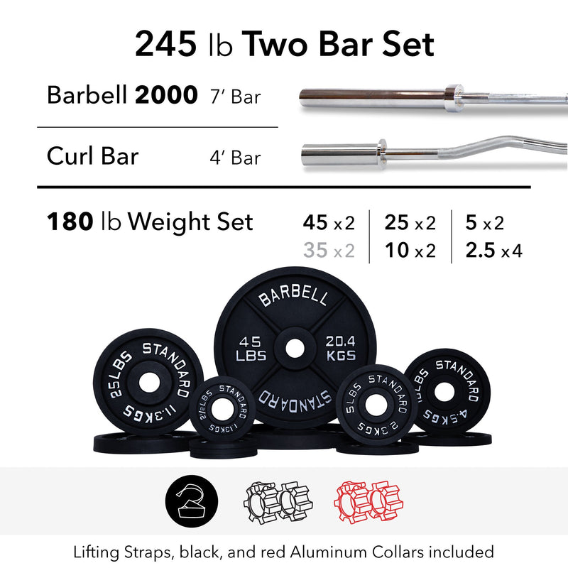 Load image into Gallery viewer, Barbell 2000 Powerlifting Barbell Weight Sets
