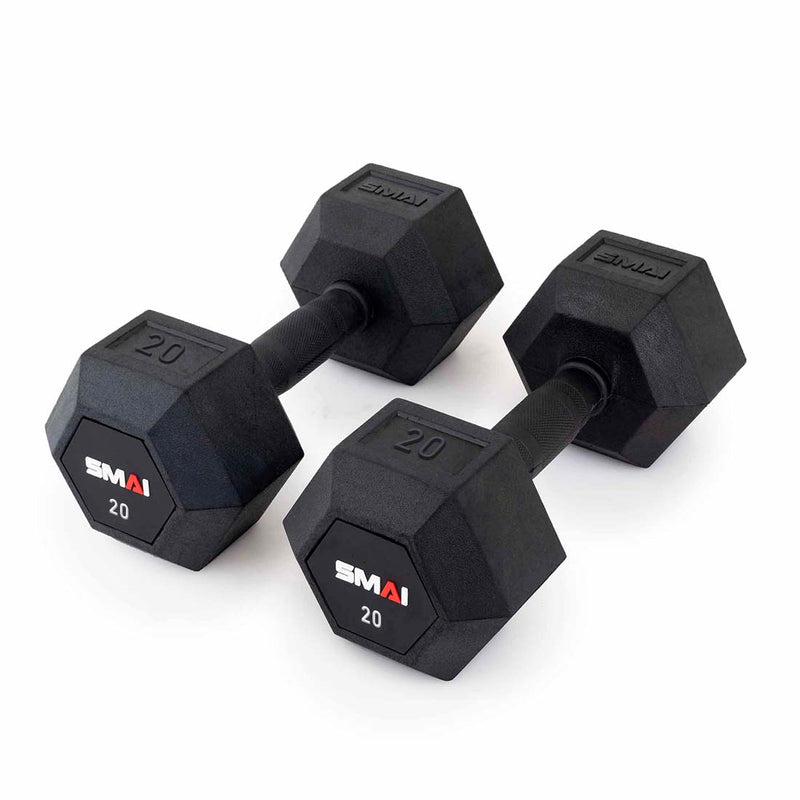 Load image into Gallery viewer, Rubber Hex Dumbbells (Pair)
