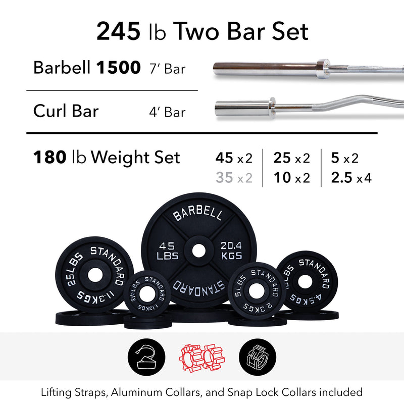 Load image into Gallery viewer, Barbell 1500 Olympic Barbell Weight Sets
