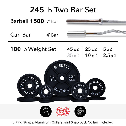 Barbell 1500 Olympic Barbell Weight Sets