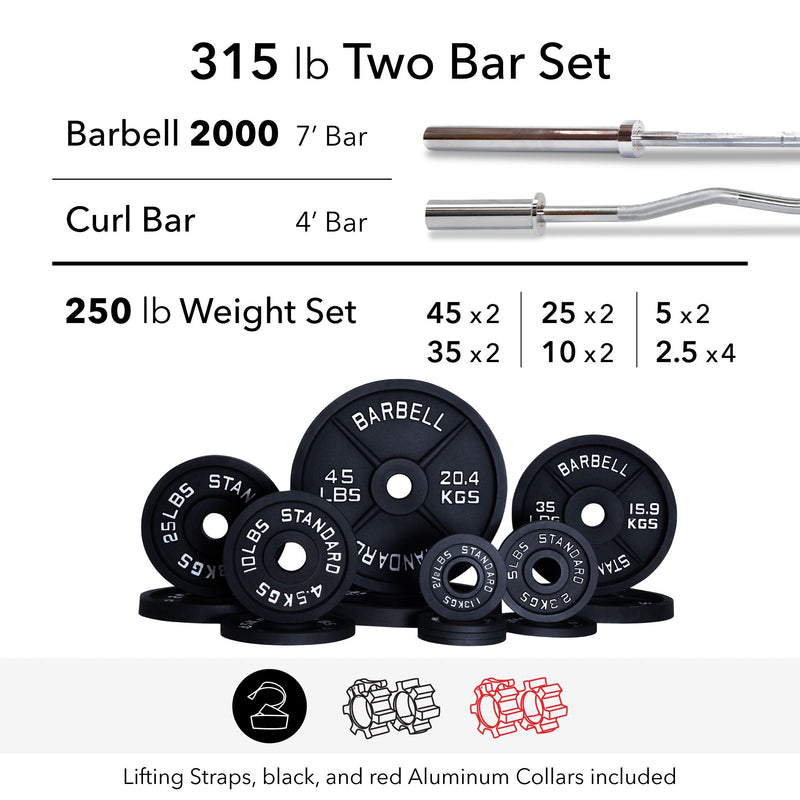 Load image into Gallery viewer, Barbell 2000 Powerlifting Barbell Weight Sets
