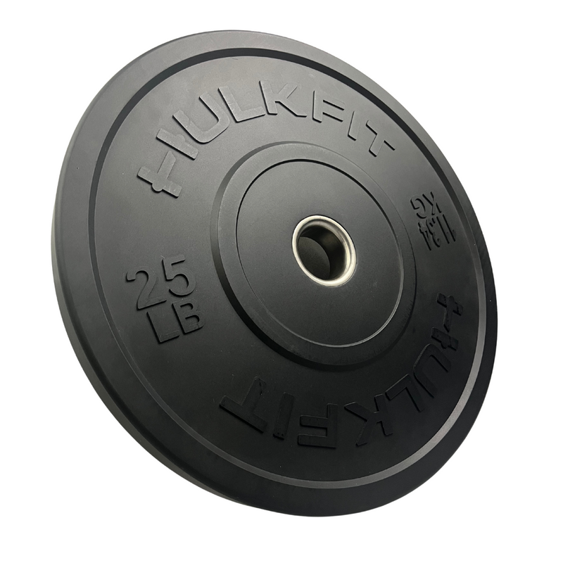 Load image into Gallery viewer, Hulkfit 2” Olympic Shock Absorbing Bumper Weight Plates - Black
