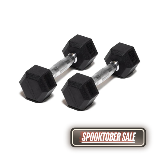 Rubber Hex Dumbbells