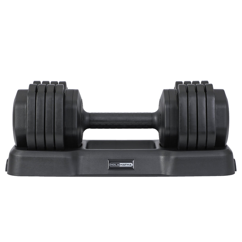 Load image into Gallery viewer, HolaHatha 5 in 1 Adjustable Dumbbell Home Workout Equipment, Black (2 Pack)
