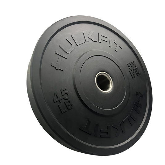 Hulkfit 2” Olympic Shock Absorbing Bumper Weight Plates - Black