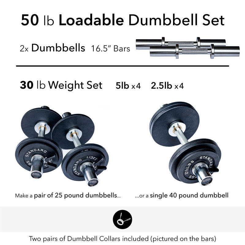 Load image into Gallery viewer, Barbell Standard Loadable Dumbbell Bar Weight Sets
