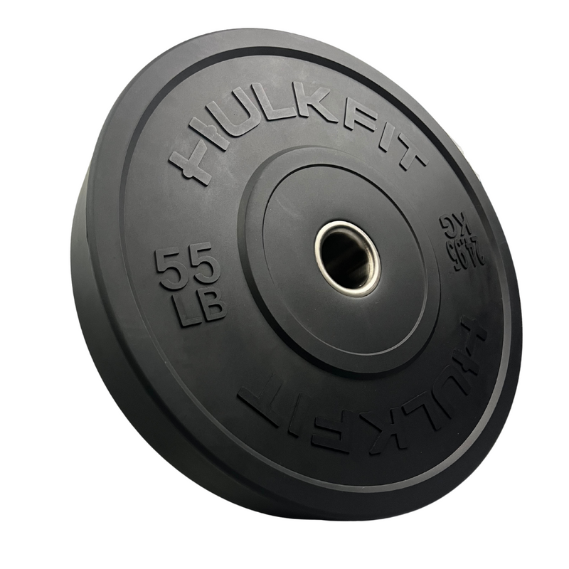 Load image into Gallery viewer, Hulkfit 2” Olympic Shock Absorbing Bumper Weight Plates - Black
