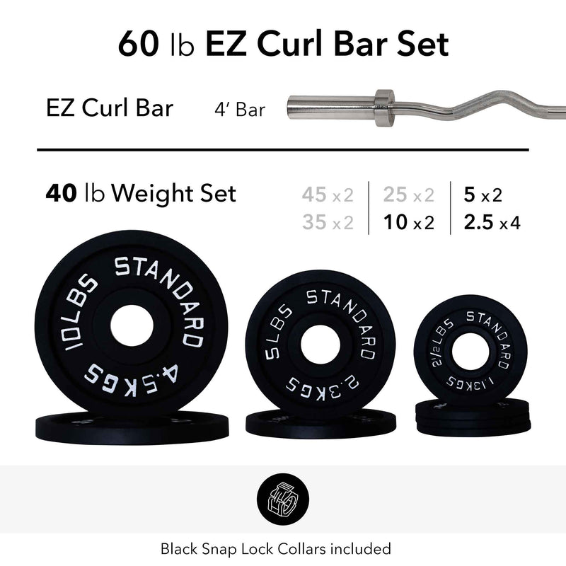 Load image into Gallery viewer, Barbell Standard EZ Curl Bar Weight Sets
