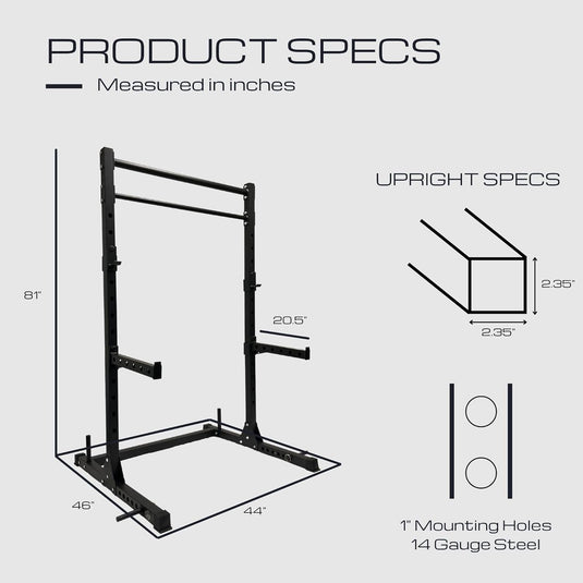 HulkFit Pro Series Squat Stand - 800lb Capacity