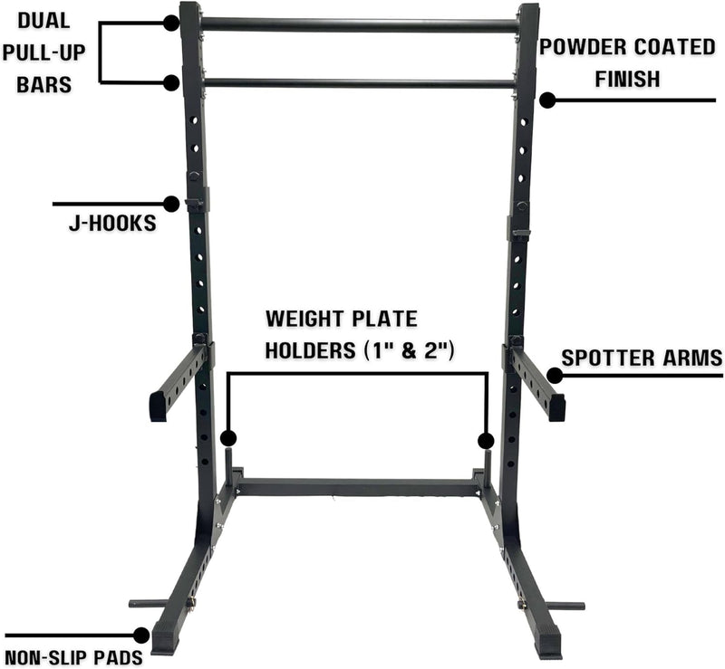 Load image into Gallery viewer, HulkFit Pro Series Squat Stand - 800lb Capacity
