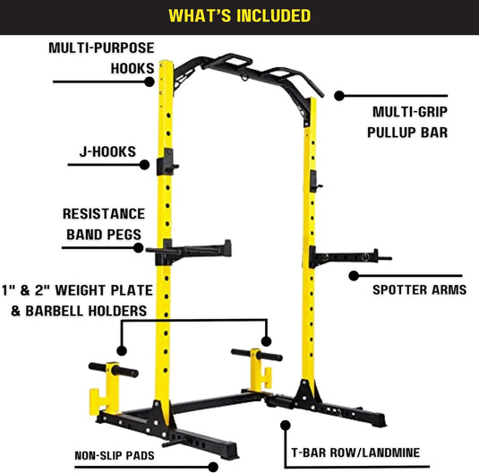 HulkFit Pro Series Squat Stand - 1000lb Capacity