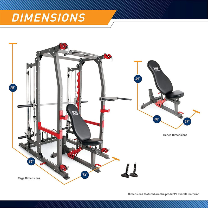 Load image into Gallery viewer, Marcy SM-7362 Pro Smith Machine Home Gym System for Full Body Training, Black
