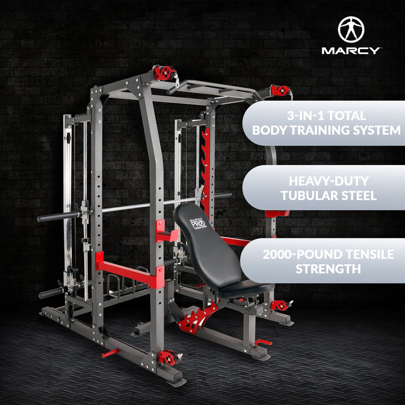 Load image into Gallery viewer, Marcy Pro Smith Machine Weight Bench Home Gym Total Body Workout Training System
