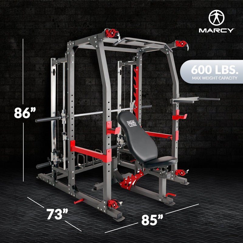 Load image into Gallery viewer, Marcy Pro Smith Machine Weight Bench Home Gym Total Body Workout Training System
