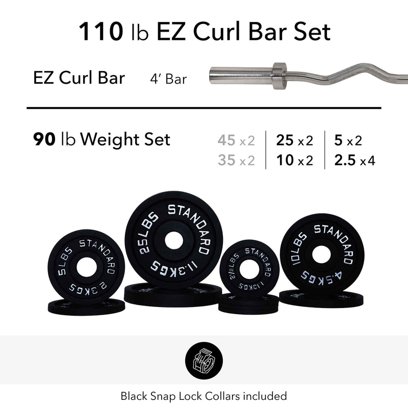 Load image into Gallery viewer, Barbell Standard EZ Curl Bar Weight Sets
