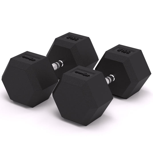 Rubber Hex Dumbbells