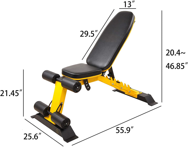 Load image into Gallery viewer, HulkFit Adjustable Utility Weight Bench - Multiple Colors
