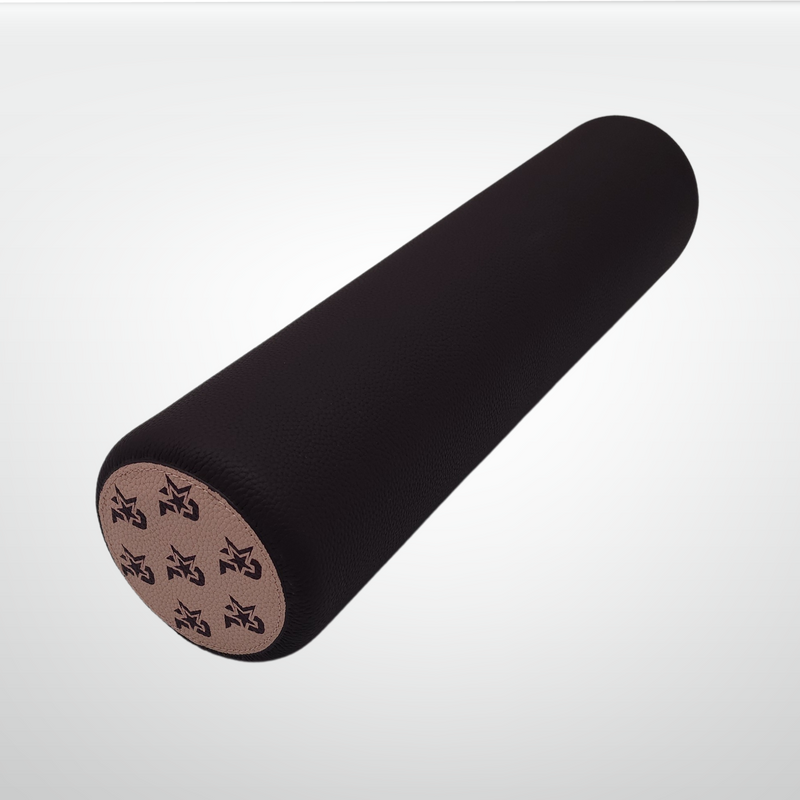 Load image into Gallery viewer, I AM Leather-Wrapped Cork Stretching and Massage Roller
