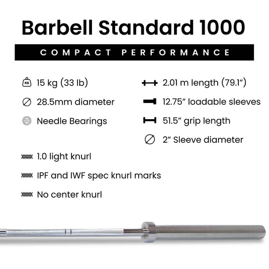 Barbell Standard 1000 Compact Barbell