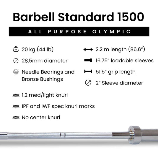 Barbell Standard 1500 Olympic Barbell