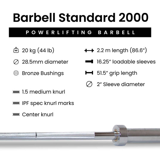 Barbell 2000 Powerlifting Barbell Weight Sets