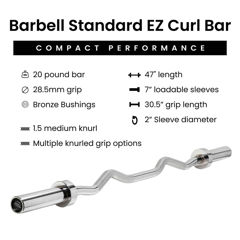 Load image into Gallery viewer, Barbell Standard EZ Curl Bar
