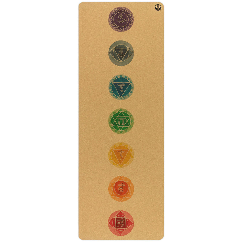 Load image into Gallery viewer, Chakras Aura Cork Yoga Mat
