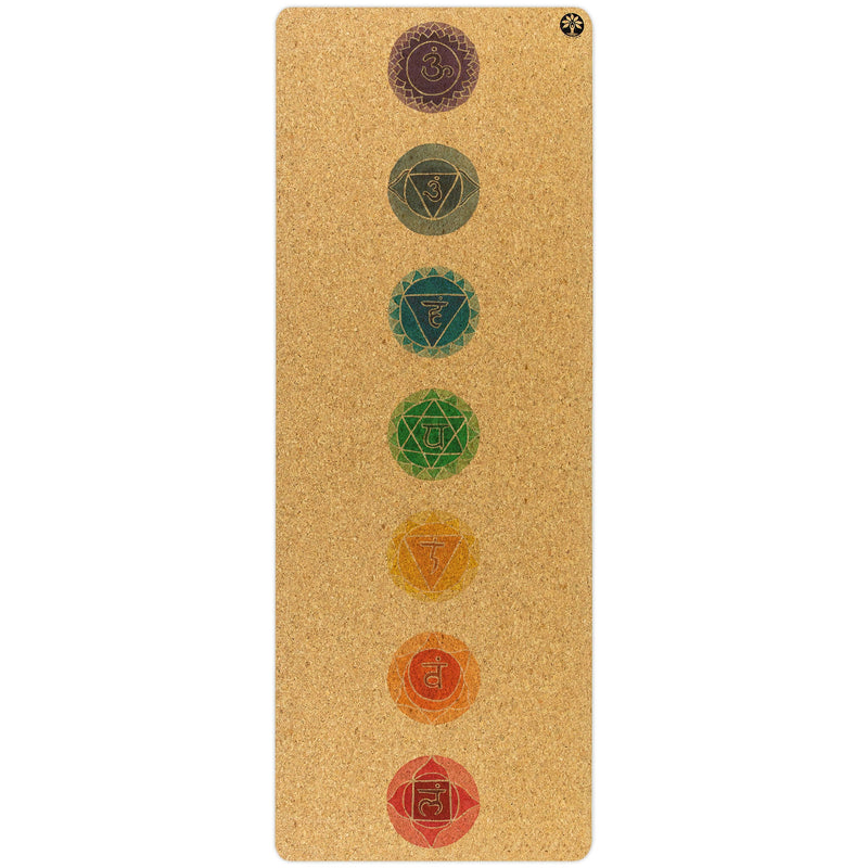 Load image into Gallery viewer, Chakras Original Cork Yoga Mat
