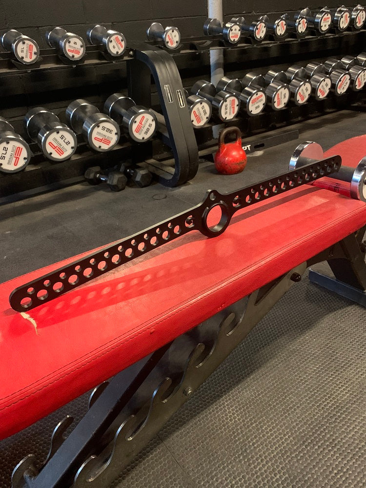 Load image into Gallery viewer, The GymPin LITE 30&quot; HOLEY BAR - Strong but lightweight, just 1.5kg (3.3lbs) - Cable Attachment Pull Down Bar
