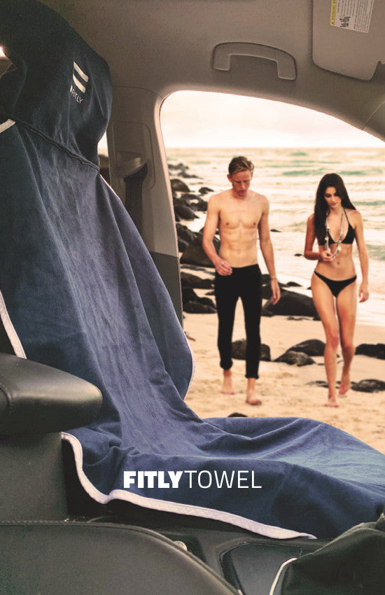 Load image into Gallery viewer, FITLY Towel - Innovative Seat Covers - Blue accents
