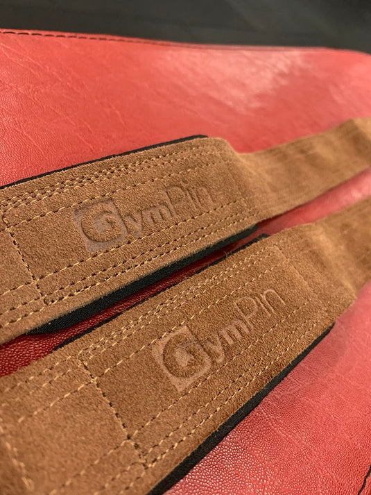 GymPin Padded Leather Weight Lifting Straps! Level up your back training!