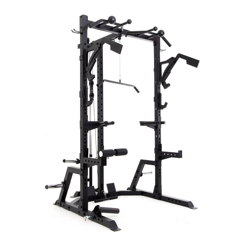 Load image into Gallery viewer, Half Power Rack With Cable Machine Lateral Pull Down / Rower
