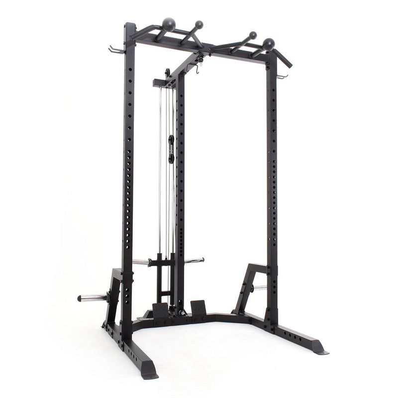 Load image into Gallery viewer, Half Power Rack With Cable Machine Lateral Pull Down / Rower
