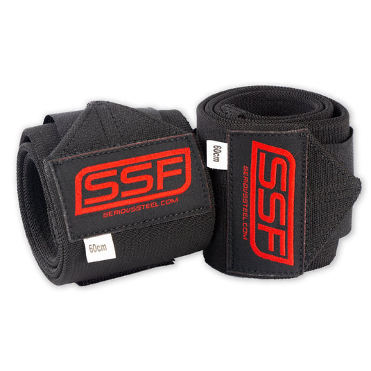 Heavy Duty Wrist Wraps (60cm, Black)