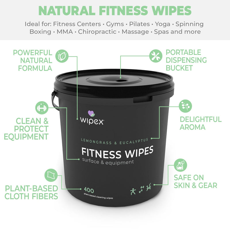 Load image into Gallery viewer, Wipex 400 Yoga Mat Wipes | Natural | Plant-based | For Fitness &amp; Yoga Gear, Chiropractic, Massage Tables
