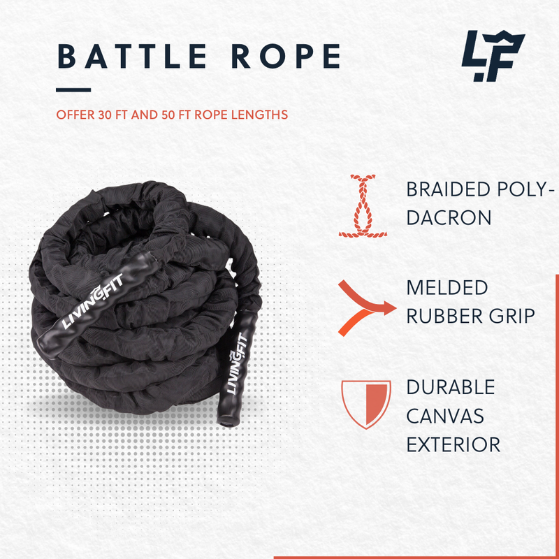 Load image into Gallery viewer, Battle Ropes - Canvas Covered - 1.5 Inch Diameter
