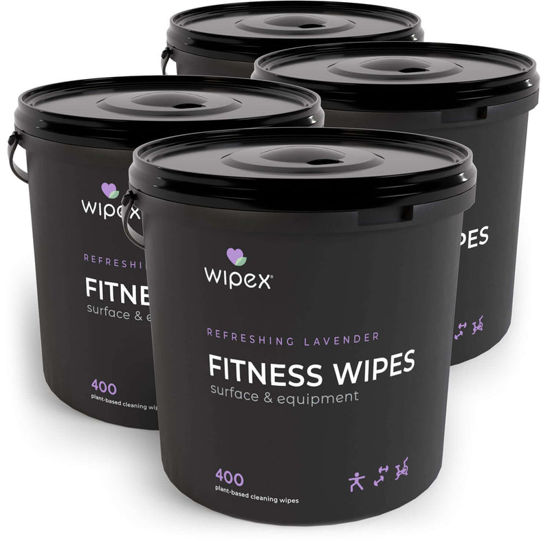 Load image into Gallery viewer, Wipex 400ct Natural Gym Wipes for Fitness Equipment | Portable Dispensing Bucket &amp; Refill | Plant-Based
