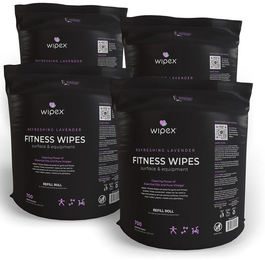 Wipex Natural Fitness Equipment Wipes 700ct Bulk Gym Refill Roll