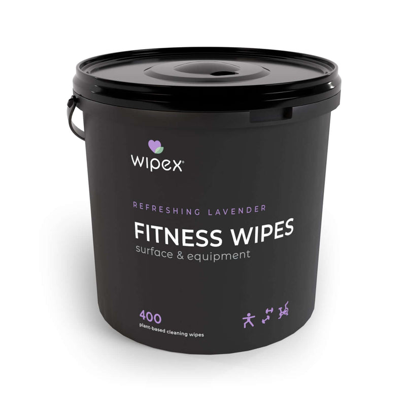 Load image into Gallery viewer, Wipex 400ct Natural Gym Wipes for Fitness Equipment | Portable Dispensing Bucket &amp; Refill | Plant-Based
