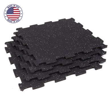 Interlocking Rubber Tiles – 8mm (Set of 6) | Made in the USA