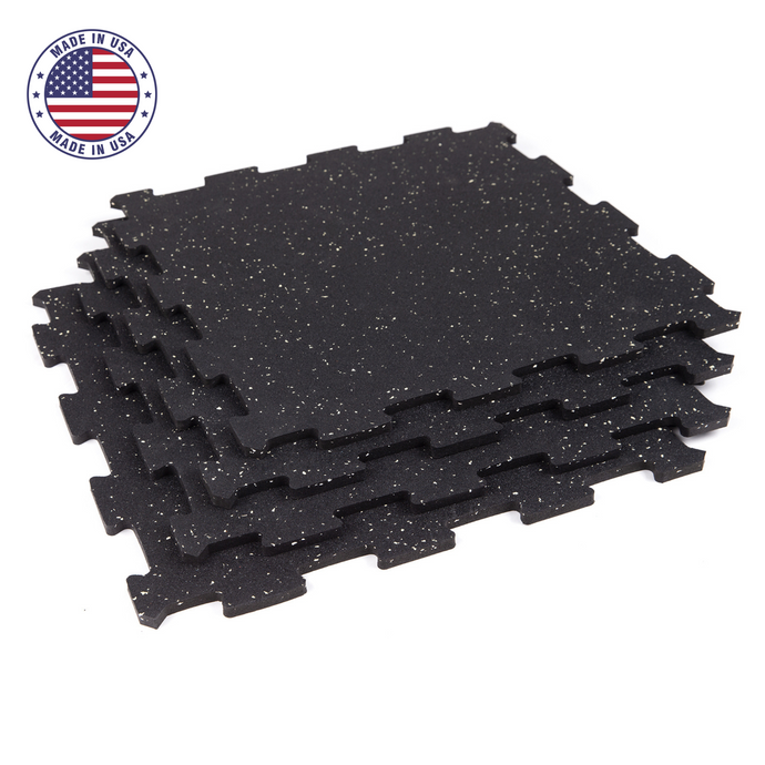 Interlocking Rubber Tiles – 8mm (Set of 6) | Made in the USA