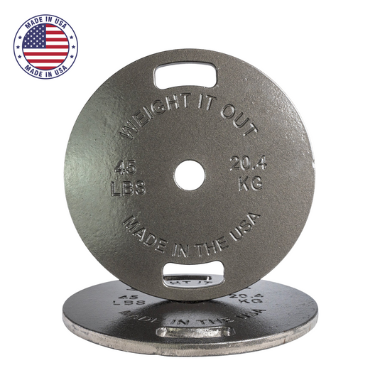 45 LBs Machined Cast Iron Weight Plate Pair