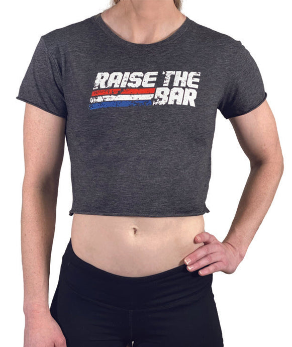 WOMEN'S RAISE THE BAR PATRIOT CROP TANK