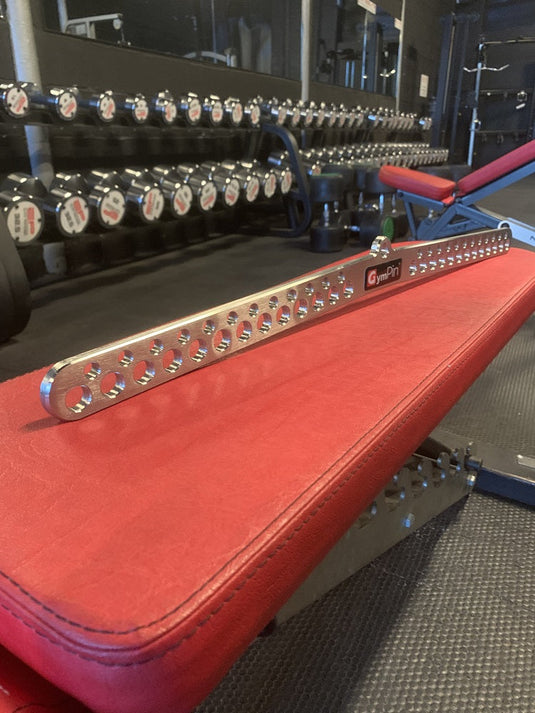Stainless Steel LITE D-HANDLE BAR 20" by GymPin - Seated rows, Pulldowns, Pullovers, Tricep Pushdowns and Bicep Curls are all Improved Massively with our D Handle Bar