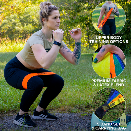 Fabric Mini Loop Resistance Band Set