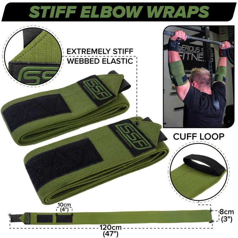 Load image into Gallery viewer, Stiff Elbow Wraps 120 CM (Pair)
