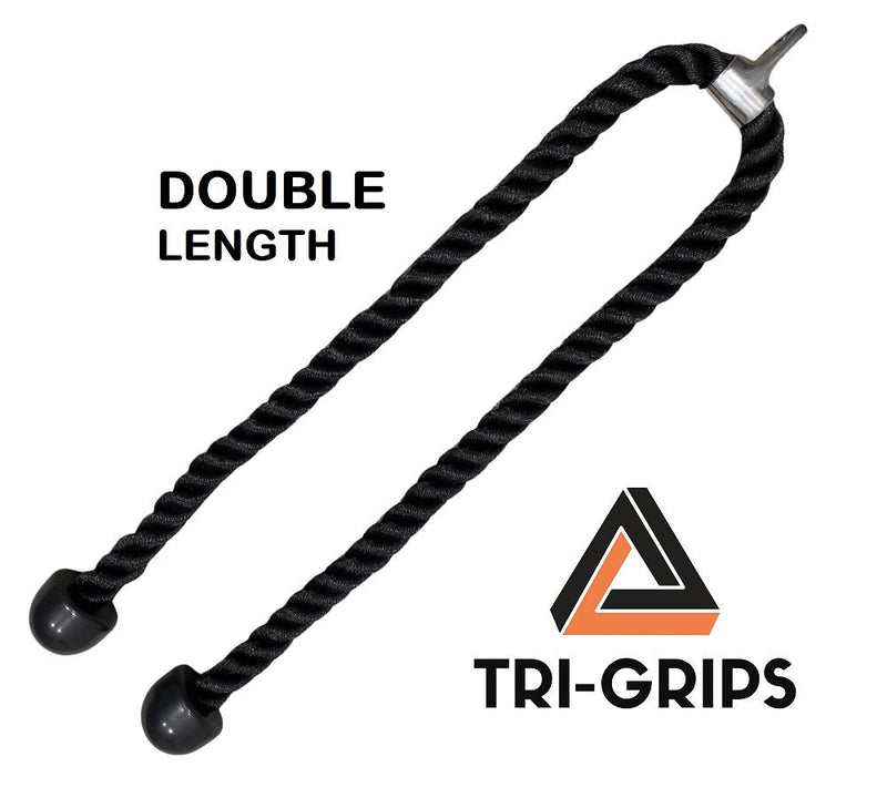 Load image into Gallery viewer, Tri-Grips Double Length ROPES | Tricep 1.4m LONG ROPES
